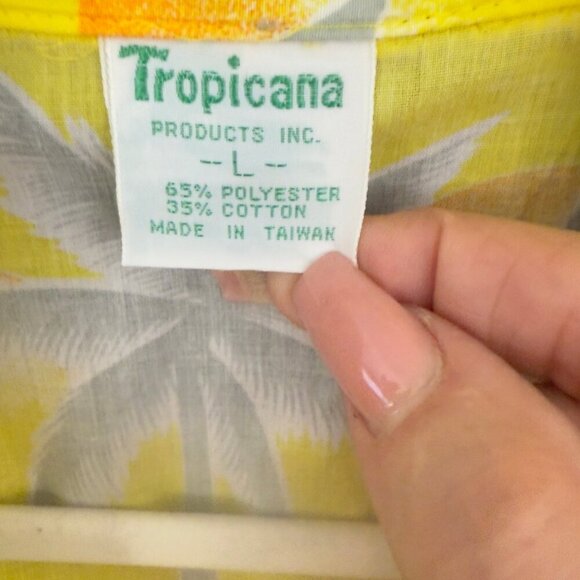 Vintage 1980's Men's Tropicana Hawaiian Shirt With Palm Tree - Picture 5 of 9